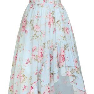 Cottagecore Corset Dress Flowy Chiffon Floral Dresses for Women
